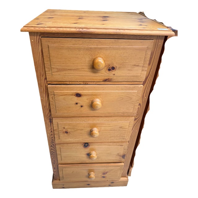Narrow Pine Chest of Drawers For Sale