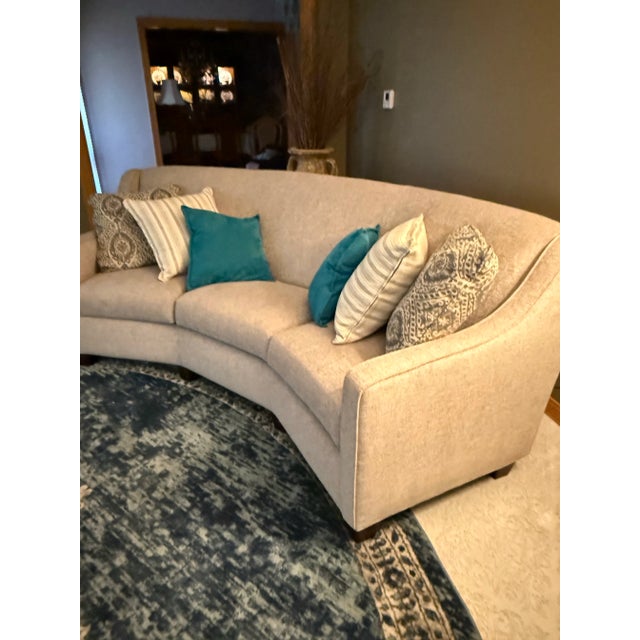 2020s Modern Designer Curved Sofa - Stunning and So Comfortable For Sale - Image 5 of 5