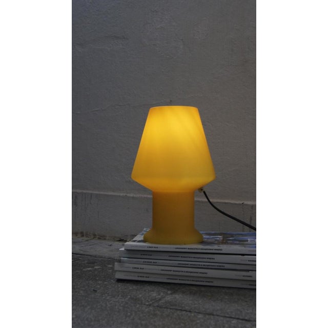 Yellow Table Lamp from Vetri Murano, 1970s For Sale - Image 4 of 5
