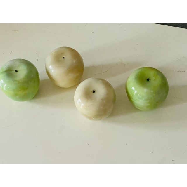 Shabby Chic 4 S Great Agate Stone Apple Fruits Paperweights or Candlesticks For Sale - Image 3 of 4