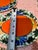 Ceramic Set of 4, 1970s Orange and Blue Ceramic Plates and Teacups For Sale - Image 7 of 10