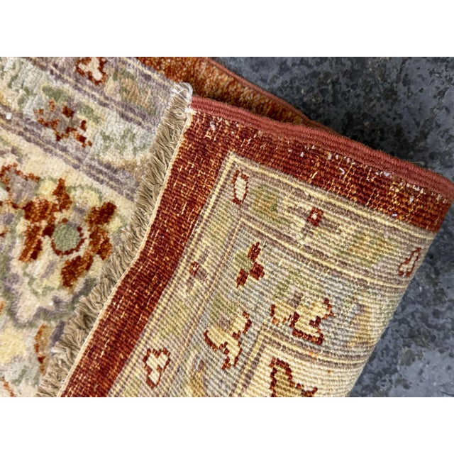 Late 20th Century 7ft 11in × 9ft 11 in Pak-Veg Hand-Knotted Floral Wool Area Rug For Sale - Image 5 of 12