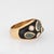 Modern 1991 Cartier Carved Aquamarine Diamond Ring Sz 6 Eu 52 Band 18k Gold Signed For Sale - Image 3 of 7