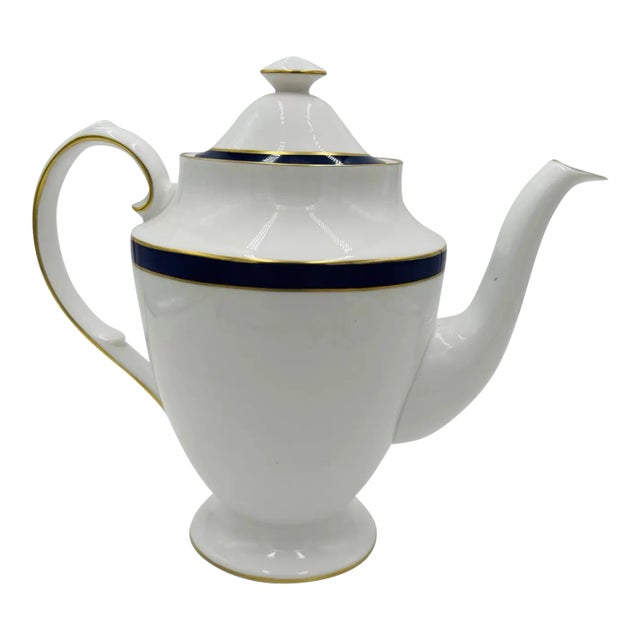 1990s Vintage MCM Spode Consul Cobalt Coffee Pot For Sale
