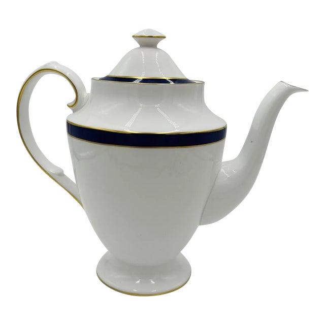 1990s Vintage Spode Consul Cobalt Coffee Pot For Sale