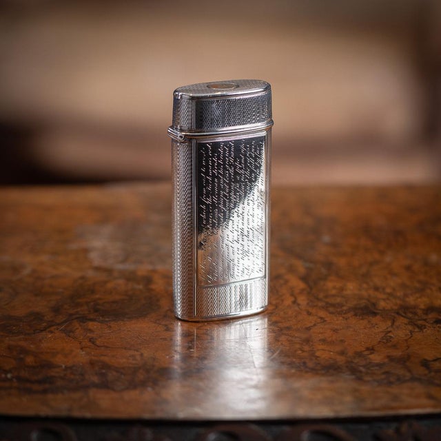 19th Century Victorian Silver Cigar Case, John Teare, London, 1831 For Sale - Image 14 of 15