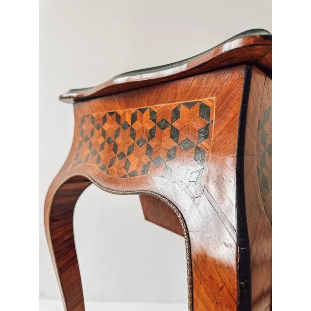 Beige Louis XV / Louis-Philippe Marquetry Vanity Table, 1850-1900 For Sale - Image 8 of 18