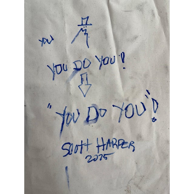 Red Scott Harper Mixed Media Painting titled “You do You” 43.5 x 66.5 2025 For Sale - Image 8 of 10