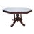 Victorian Style Marble Top Dining Table Octangle White Carrara Marble With Brown Mahgany Base For Sale