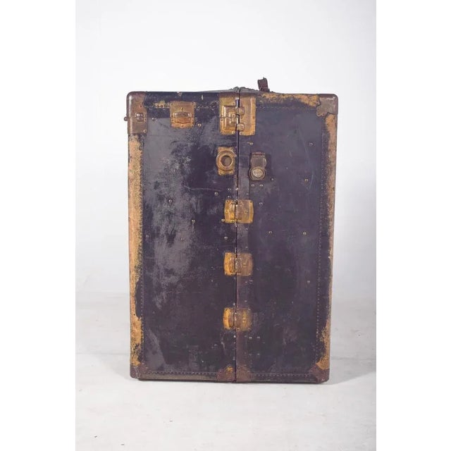 Antique Holdall Covered in Black Leather, 1890s For Sale - Image 12 of 18