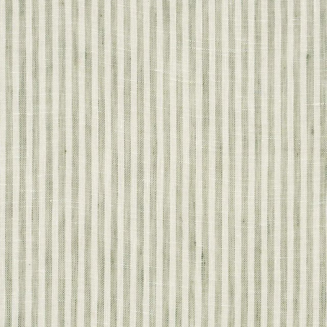Sample - Schumacher Tori Stripe Sheer Fabric in Sage For Sale