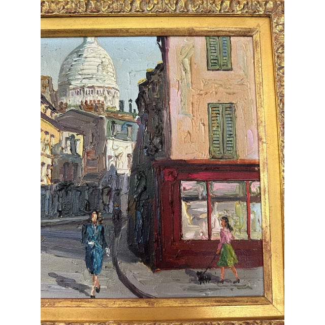 1950s Framed Prudnikov French Cityscape Oil Painting For Sale In New York - Image 6 of 12