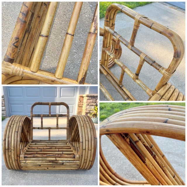 1960s Six-Strand Pretzel Lounge Chair | Attributed in Paul Frankl Style For Sale - Image 12 of 12