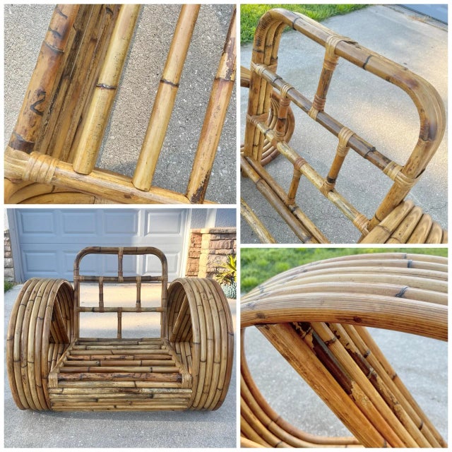 1960s Six-Strand Pretzel Lounge Chair | in Paul Frankl Style For Sale - Image 12 of 12