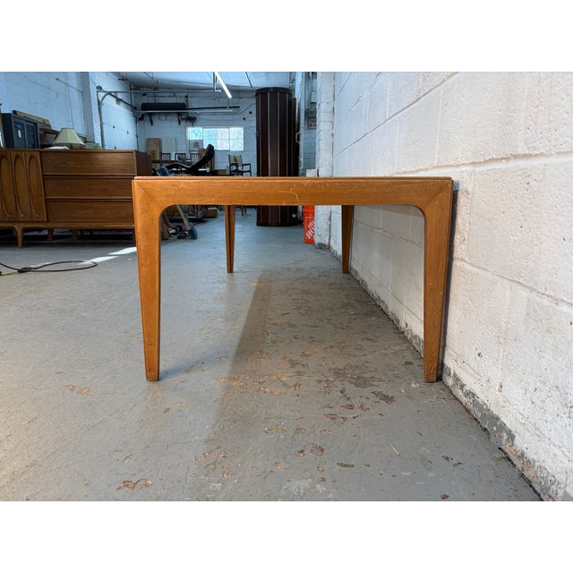 Brown Mid 20th Century Rectangular Smoked Glass Coffee Table For Sale - Image 8 of 13