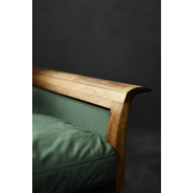Vintage Norwegian Rosewood and Bottle Green Velour Sofa and Chair by Knut Sæter for Vatne Møbler, 1960s, Set of 2 For Sale - Image 18 of 18