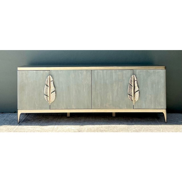 Wood Vintage Caracole Leaf Credenza For Sale - Image 7 of 12