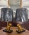 Plastic Couture Lamps Contemporary Molded Gold Finish Leopard / Cheetah Lamps With Gold-Foil Lined Shades, Matchbook Pair For Sale - Image 7 of 10