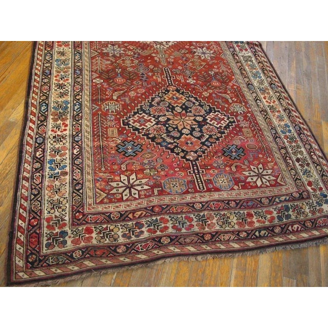 19th Century S. Persian Ghashghaie Carpet (5'6" x 11' - 168 x 335 ) For Sale - Image 4 of 8