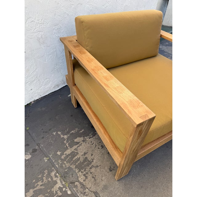 Wood Williams-Sonoma Home Outdoor Teak Wood Lounge Chair For Sale - Image 7 of 11