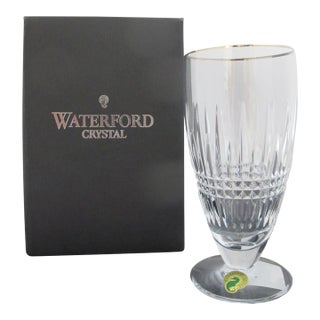 Waterford Crystal Lismore Diamond Platinum Iced Tea Glass Unused in Box For Sale