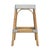Spritely Home Accent Furniture Robias 30 in. Seat Height Rectangular Rattan Backless Bar Stool, Gray/White Dot / Natural Rattan Frame For Sale - Image 4 of 7