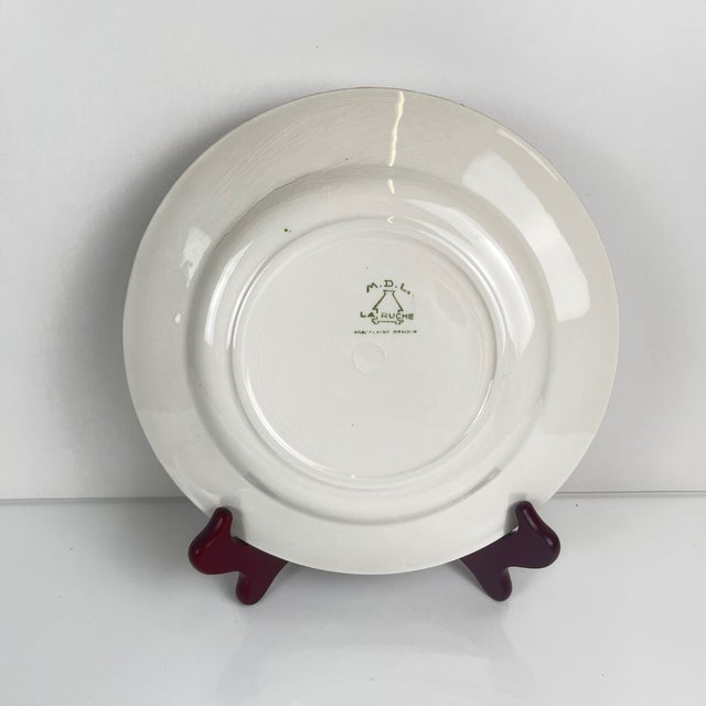 Vintage The Beehive Dinner Plates from Moulins Des Loups, 1950s, Set of 6 For Sale - Image 3 of 6