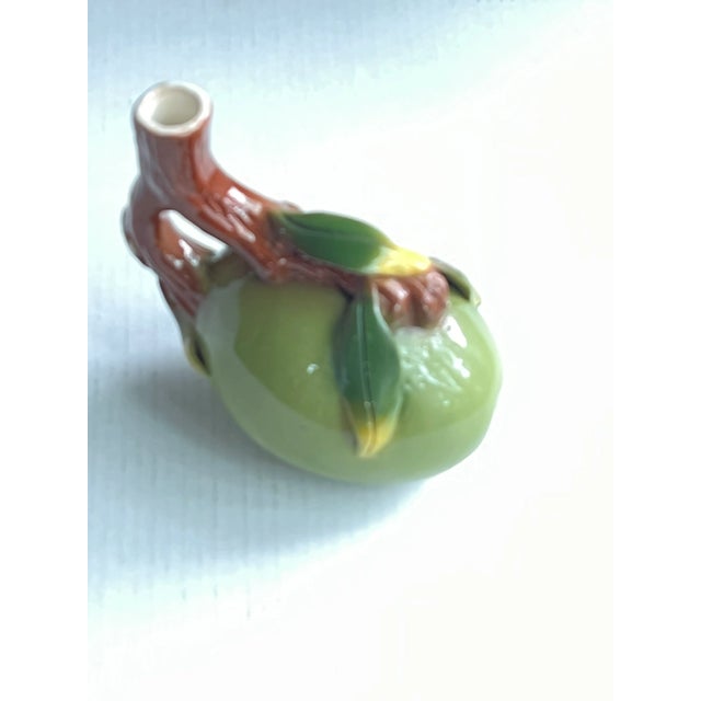 A whimsical Vintage Olive Shaped Olive Oil Decanter With Stem and Leaves. The perfect addition to your kitchen. Combined...