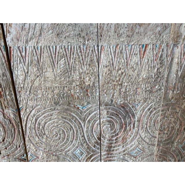 Andrianna Shamaris Hand Carved Panel Symbolizing Peace and Happiness For Sale - Image 10 of 18