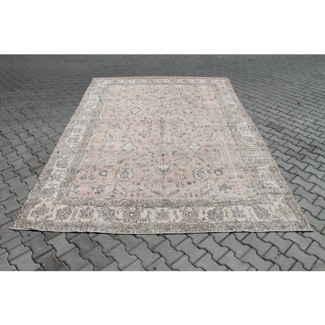 Oversized Vintage Hand Knotted Turkish Rug - 99" X 145" For Sale - Image 11 of 11