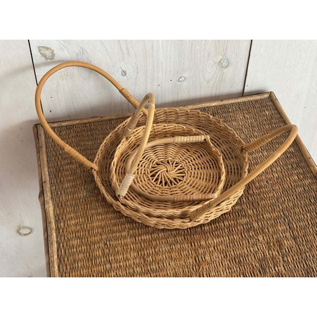 Beige 1980 Folding Baskets From People's Republic of China For Sale - Image 8 of 12