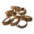 Rare 19th Century Ornate French Gilt Bronze Acanthus Leaf Curtain Rings Set For Sale