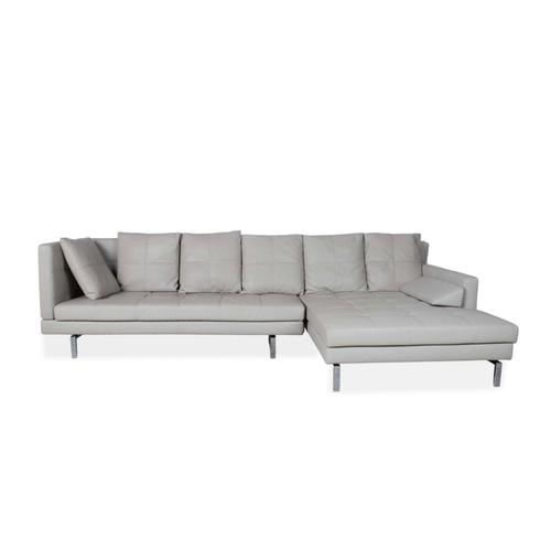 Amber Leather Corner Sofa with Manual Function from Brühl For Sale - Image 13 of 14