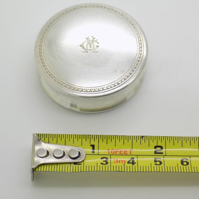 Vintage Italian Handmade Genuine Silver Rounded Pill Snuff Trinket Box, 1970s For Sale - Image 11 of 12