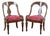 Red Fabric Armchairs, Set of 2 For Sale