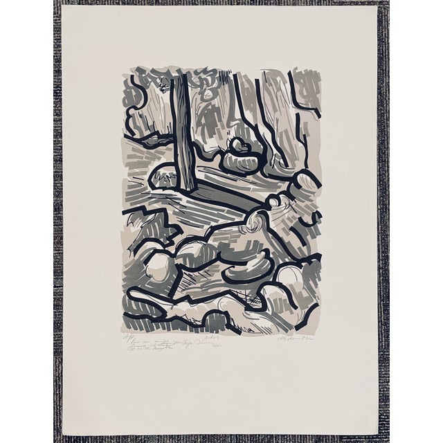 1982 Marius Sznajderman Artists Proof Modern Lithograph For Sale - Image 4 of 4