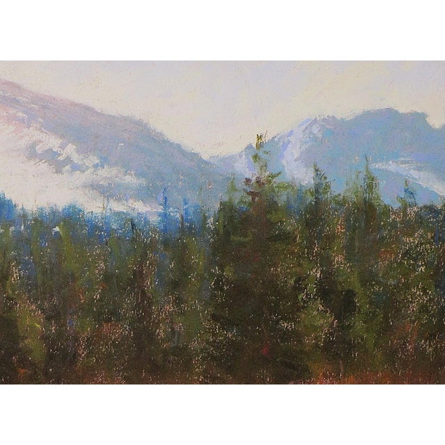 Early 21st Century Meadow in the Rockies by Lorenzo Chavez | Pastel Landscape of mountains and forested meadow For Sale - Image 5 of 5
