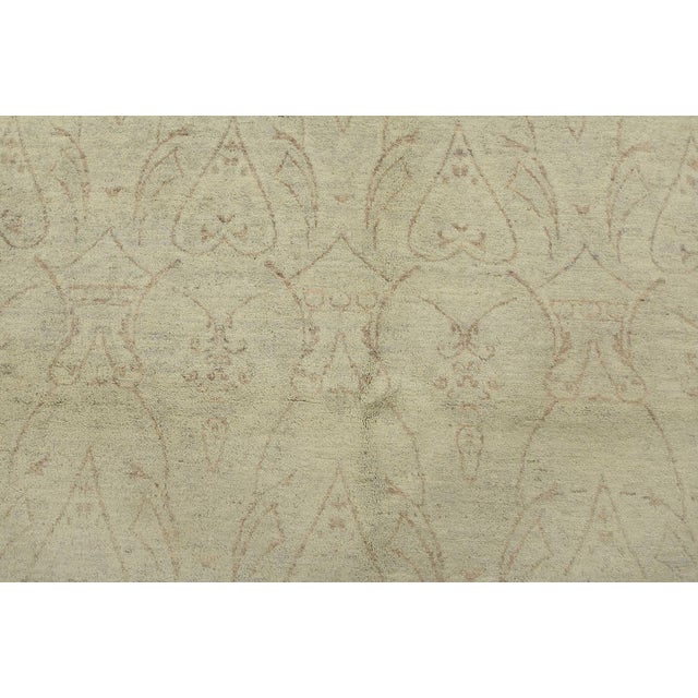 2020s Ikat Rug 6′ X 9’1” Gray Wool Modern Hand-Knotted Oriental Carpet For Sale - Image 5 of 12