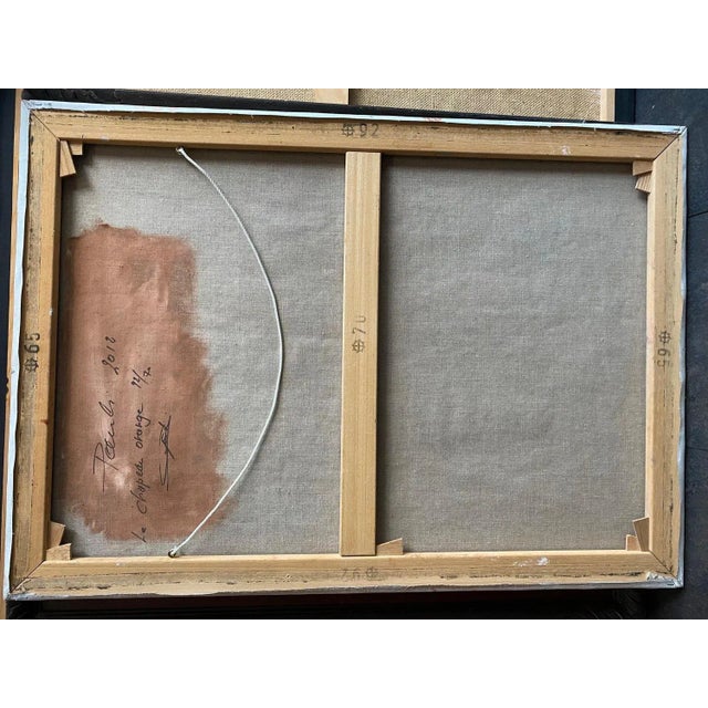 Textile Gilbert Pauli, The Orange Hat, Acrylic on Canvas, 2012 For Sale - Image 7 of 8