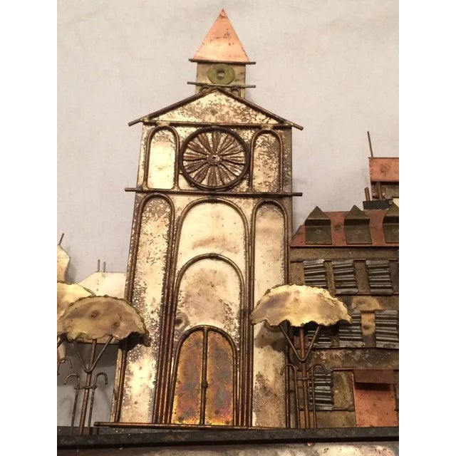 Signed Curtis Jere sculpture of a church with village. Signed and dated 1972. CONDITION Excellent WEAR Wear consistent...