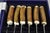 Brown Late 20th Century Scully & Scully Arts & Crafts Natural Staghorn Handle Steak Knives - Set of 6 For Sale - Image 8 of 16