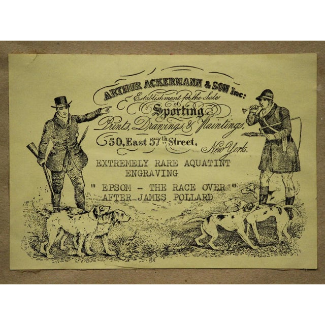 "Epsom: The Race Over" Aquatint For Sale - Image 9 of 9