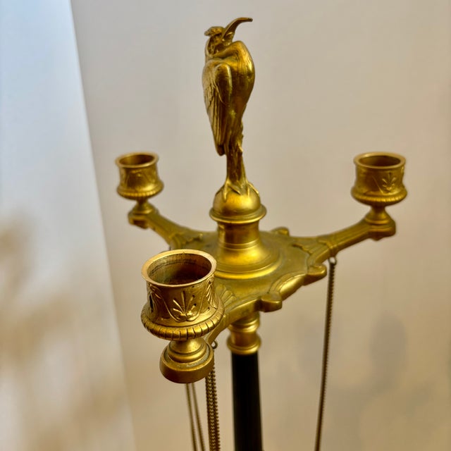 Pair of 19th Century Empire Candelabras With Bird Finials For Sale - Image 9 of 12