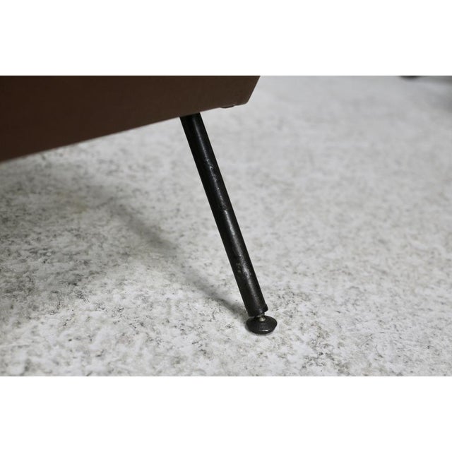 Brown Imitation Leather Lounge Chair, 1950s For Sale - Image 6 of 17