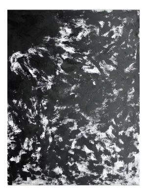 Sax Berlin "Grand Expression" Large Black & White Abstract Painting by Sax Berlin 2018