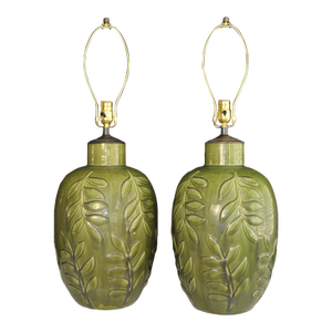 Mid 20th Century Design Technics Influence Lamps - a Pair