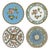 Famille Rose Bone China Plate Set – Chinoiserie Floral Mixed Sizes (Set of 4 For Sale