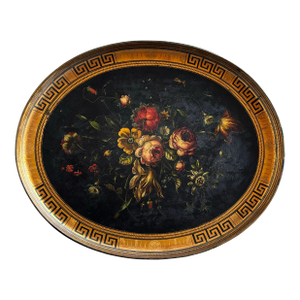 19th Century English Papier-Mâché Japanned Tray