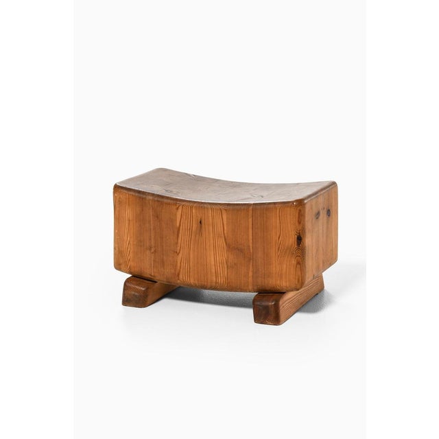 This rare and compact stool, produced in Denmark during the 1950s, is crafted entirely from solid pine and distinguished...