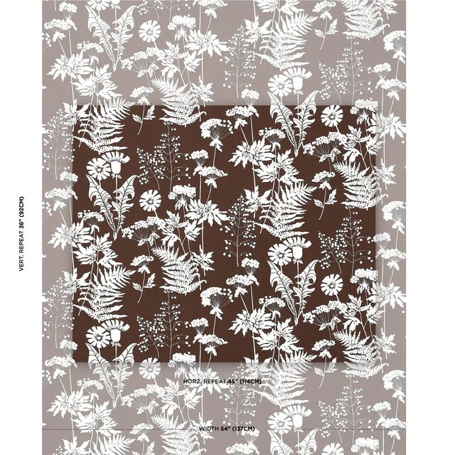 This high-performance, midscale design features delicate silhouettes of flowers and ferns printed with special indoor-...
